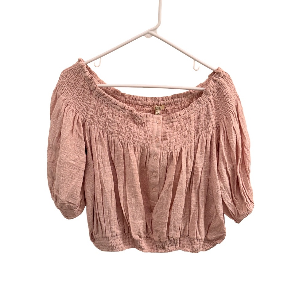 Kori Pink Off-Shoulder Women's Top